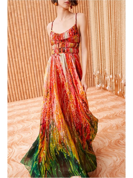 Ulla Johnson Dresses & Skirts - NWOT Ulla Johnson Maxi Silk Sleeveless Pleated Rosie Gown